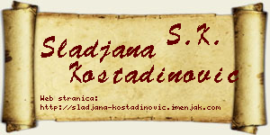 Slađana Kostadinović vizit kartica